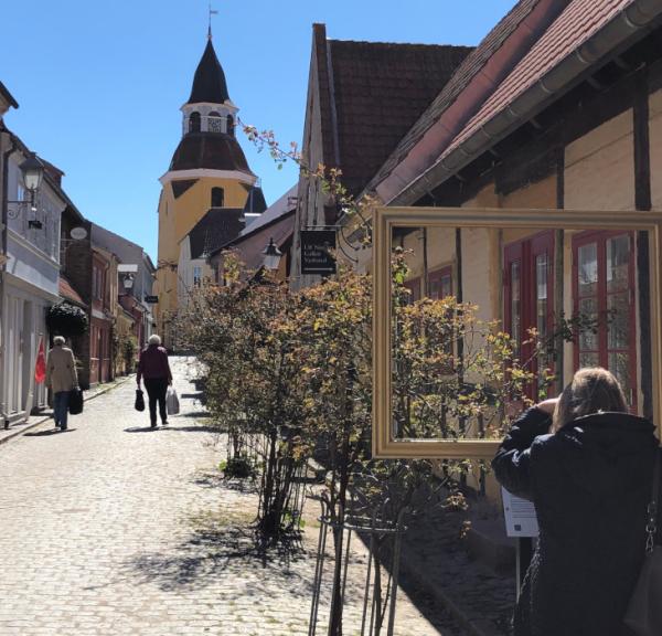 Die Strasse Bøjestræde in Faaborg Dänemark